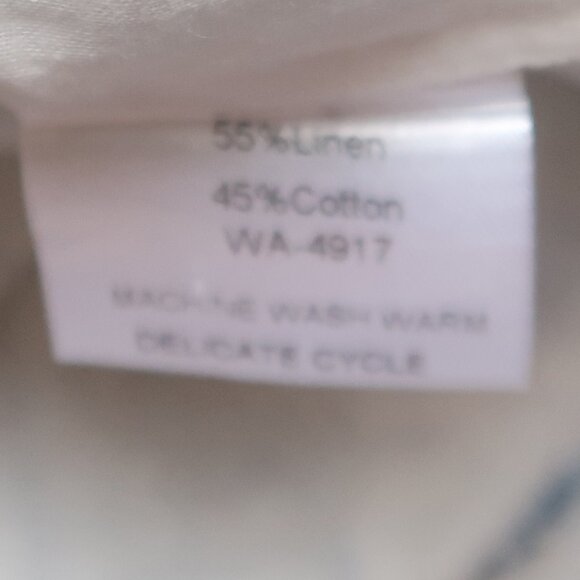 Kiel James Patrick Linen Cotton Nautical Print Shift Dress Blue White Size 12 - Picture 8 of 9